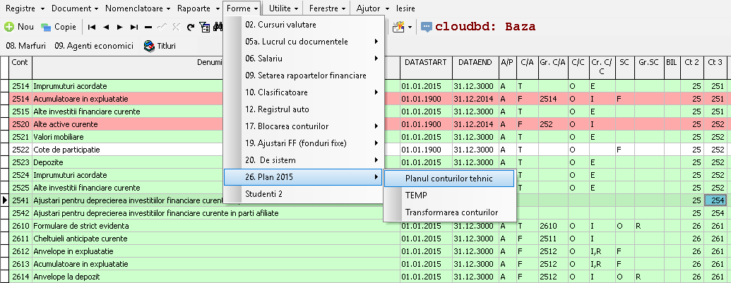 Tech plan de cont
